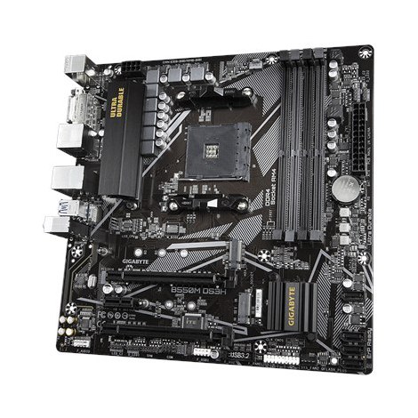 Gigabyte | B550M DS3H 1.0 | Processor family AMD | Processor socket AM4 | DDR4 DIMM | Memory slots 4 | Number of SATA connectors - 3